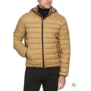 PERRY ELLIS Mens XXL Elmwood Lightweight Hooded Puffer Jacket
